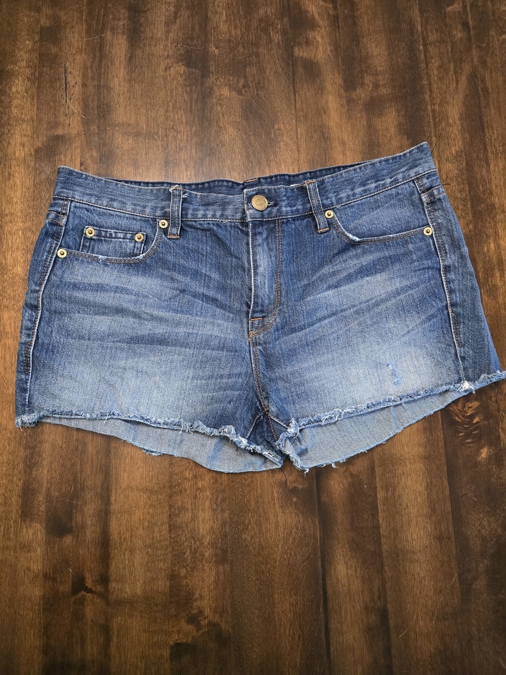 J. Crew Short Distressed Blue Denim Cutoff Shorts